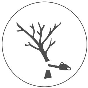 Tree removal icon.